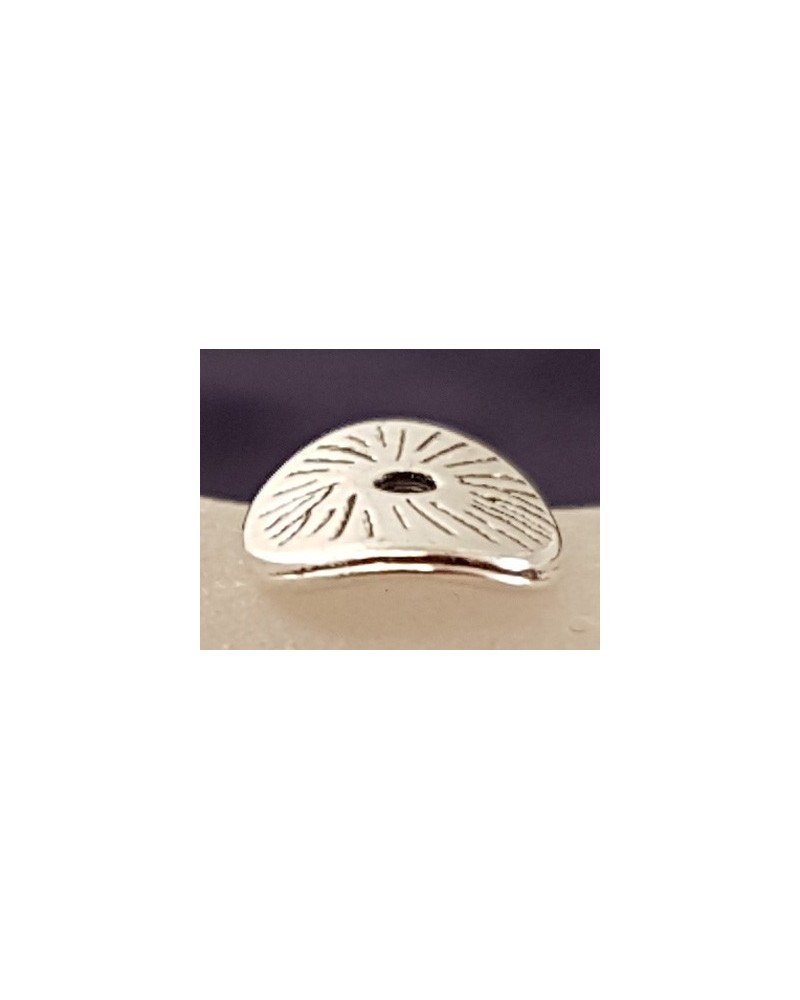 Zwischenteil, Scheibe Wave 9mm, Metall silberfarben