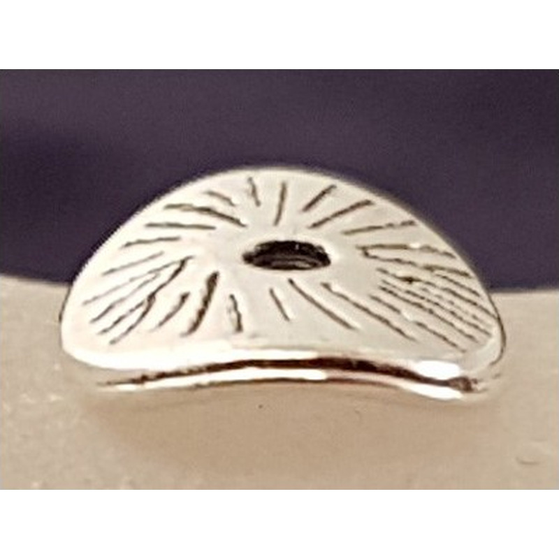 Zwischenteil, Scheibe Wave 9mm, Metall silberfarben