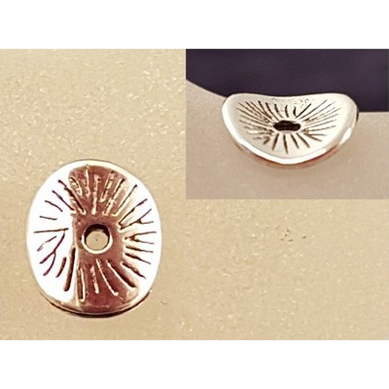 Zwischenteil, Scheibe Wave 9mm, Metall silberfarben