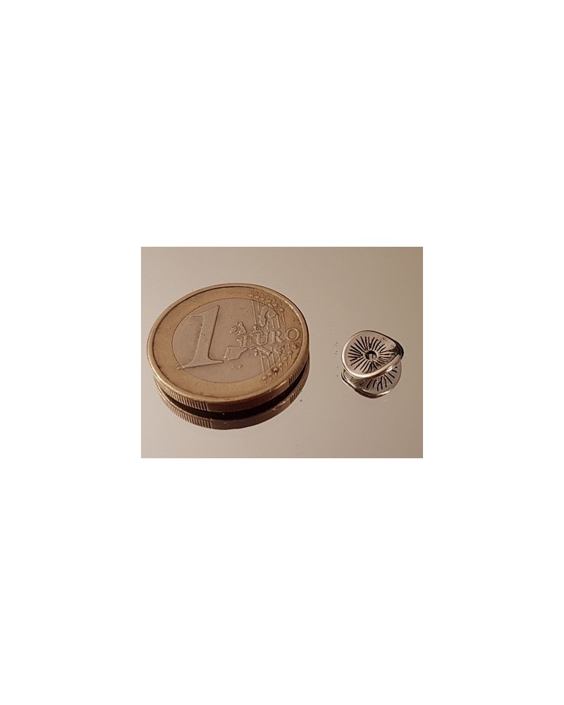 Zwischenteil, Scheibe Wave 9mm, Metall silberfarben