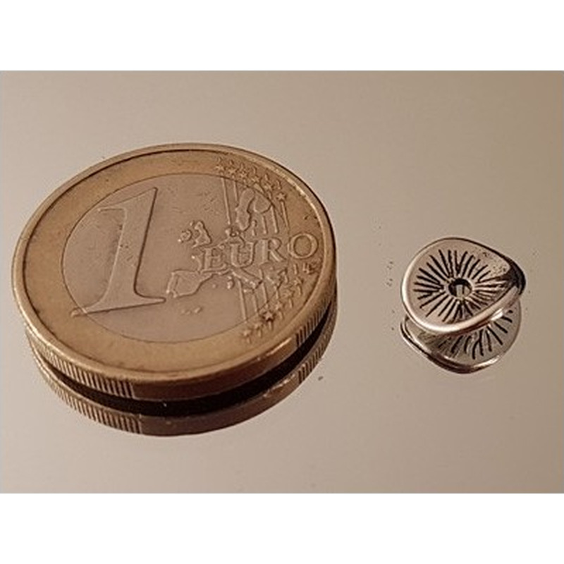 Zwischenteil, Scheibe Wave 9mm, Metall silberfarben