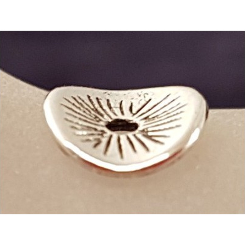 Zwischenteil, Scheibe Wave 9mm, Metall silberfarben
