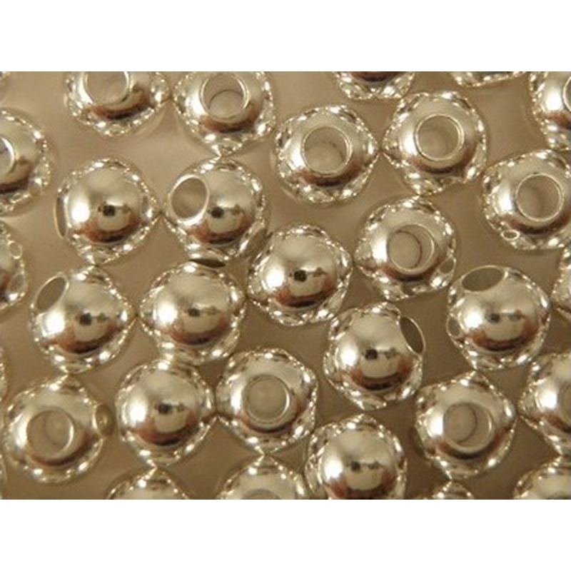 Kugel 3mm (100 Stk), Messing versilbert