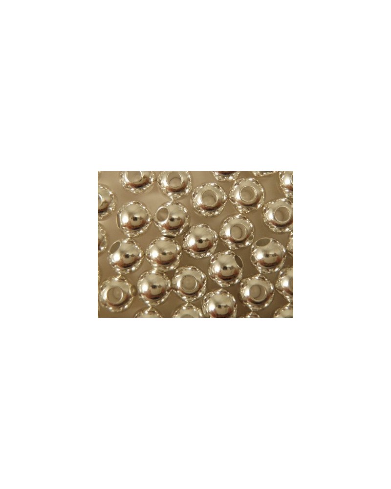 Kugel 6mm (50 Stk), Messing versilbert