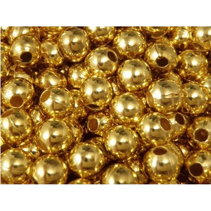 Kugel 4mm (100 Stk), Messing vergoldet