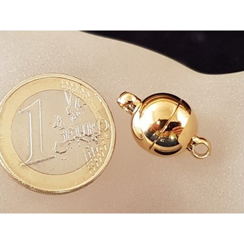 Magnetschliesse 14mm Edelstahl goldfarben