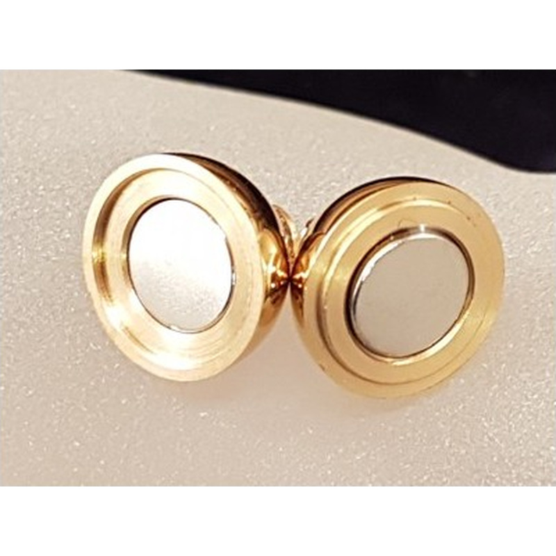 Magnetschliesse 14mm Edelstahl goldfarben