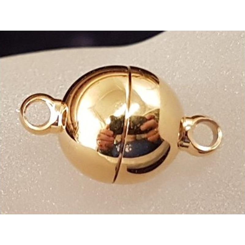 Magnetschliesse 14mm Edelstahl goldfarben