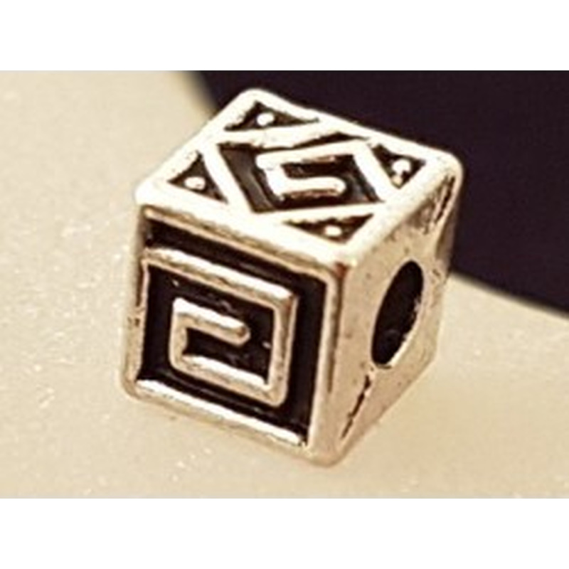 Zwischenteil, Quader 5.5x5.5mm, Metall Tibet Style