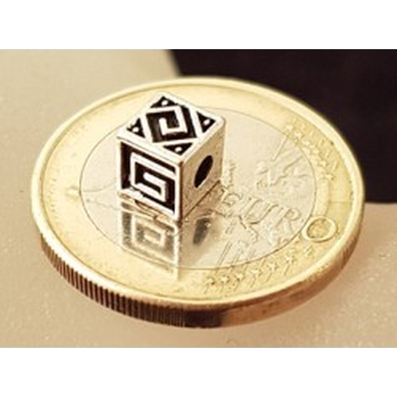 Zwischenteil, Quader 5.5x5.5mm, Metall Tibet Style 2