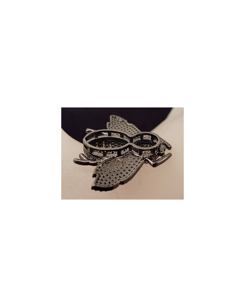 Zwischenteil Biene Strass 35x30mm, Metall