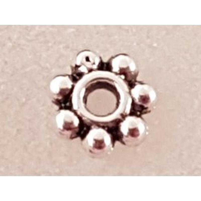Zwischenteil, Blume 4x1mm, Metall Antik 2