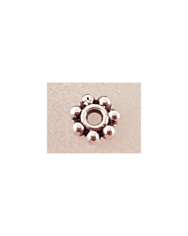 Zwischenteil, Blume 4x1mm, Metall Antik