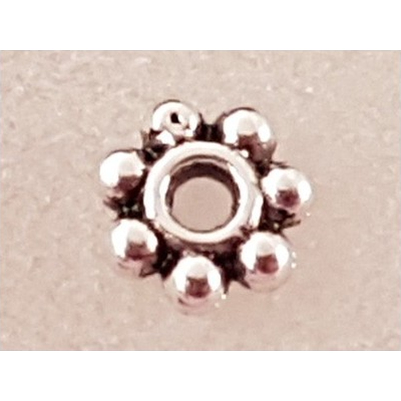 Zwischenteil, Blume 4x1mm, Metall Antik