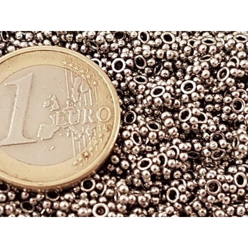 Zwischenteil, Blume 4x1mm, Metall Antik