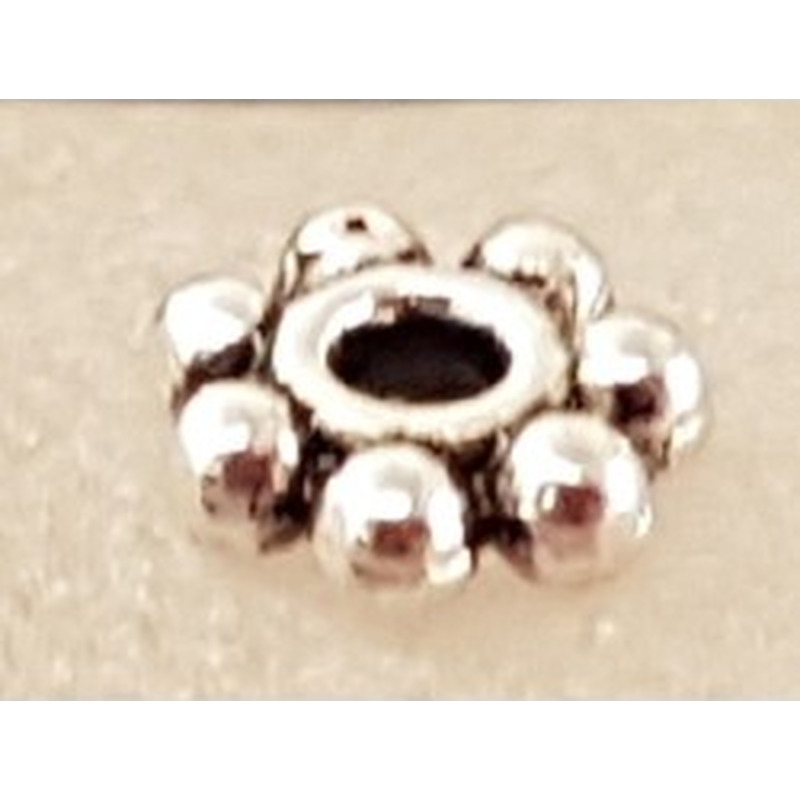 Zwischenteil, Blume 4x1mm, Metall Antik