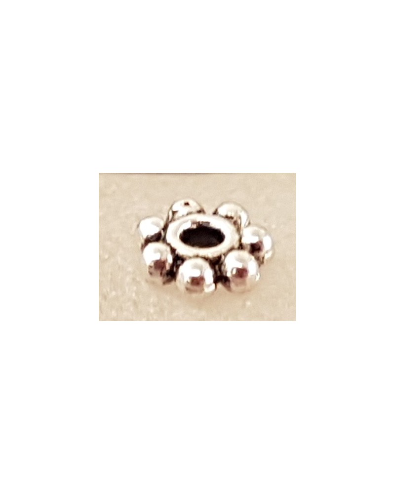 Zwischenteil, Blume 4x1mm, Metall Antik