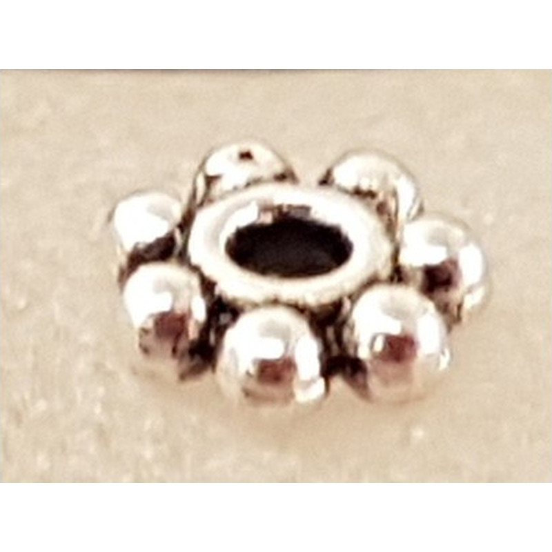 Zwischenteil, Blume 4x1mm, Metall Antik