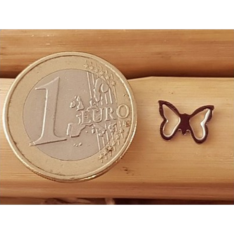 Zwischenteil-Link, Schmetterling 7x10mm, Edelstahl