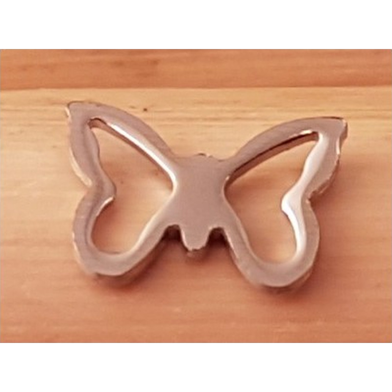 Zwischenteil-Link, Schmetterling 7x10mm, Edelstahl