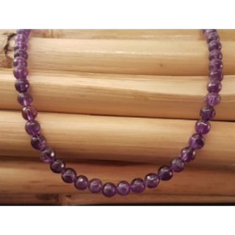 Amethystkette facettiert 6mm 2