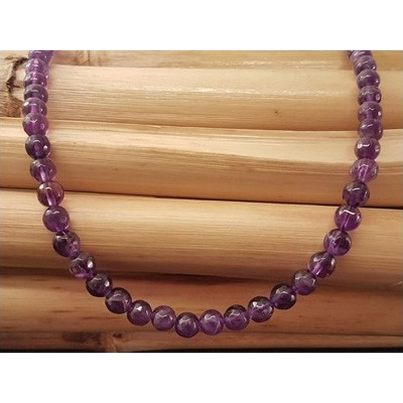 Amethystkette facettiert 6mm