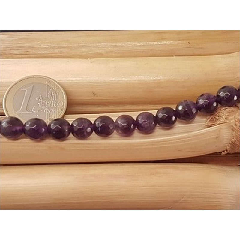 Amethystkette facettiert 8mm