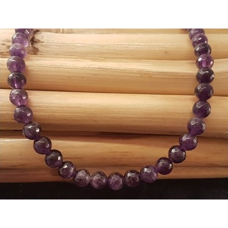 Amethystkette facettiert 8mm
