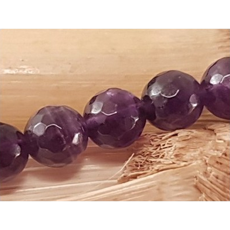 Amethystkette facettiert 8mm