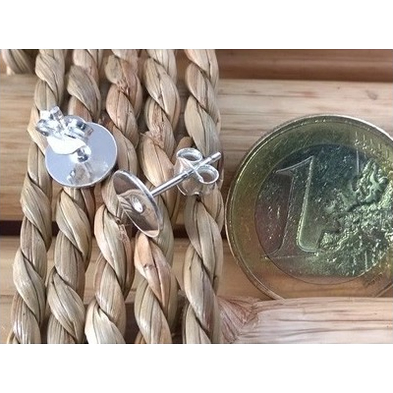 2 Stk. Ohrstecker 6mm, 925 Silber
