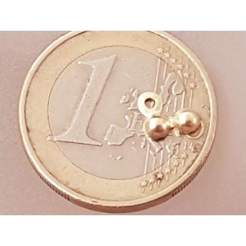 Kalotte 3mm (2 Stk), 925 Silber vergoldet