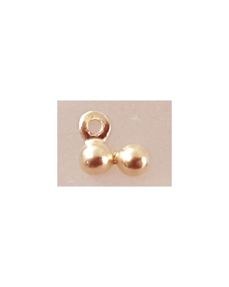 Kalotte 3mm (2 Stk), 925 Silber vergoldet