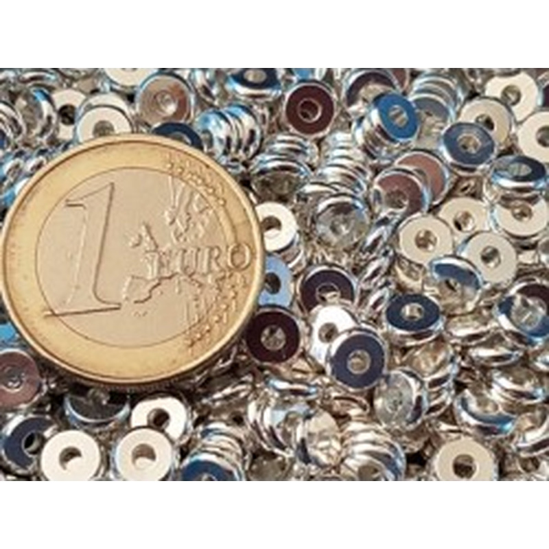 Zwischenteil, Scheibe 6x1.5mm, Metall silberfarben 2