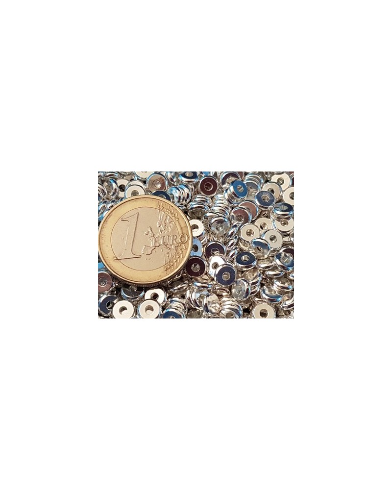 Zwischenteil, Scheibe 6x1.5mm, Metall silberfarben