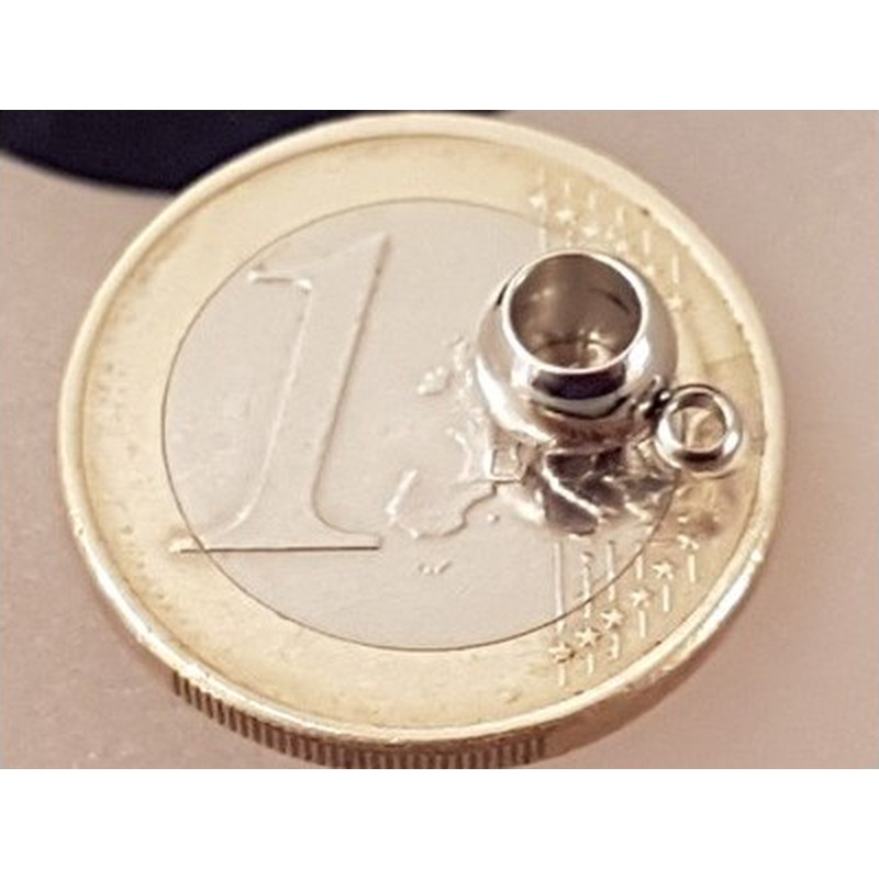 Zwischenteil, Doppelring 6x3mm, Edelstahl
