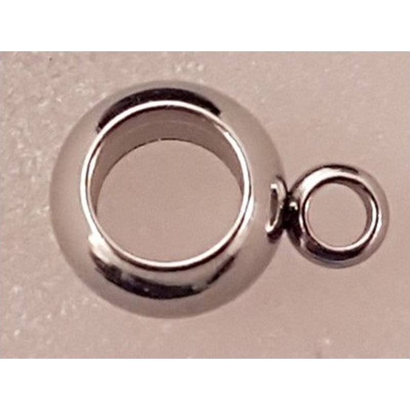Zwischenteil, Doppelring 6x3mm, Edelstahl