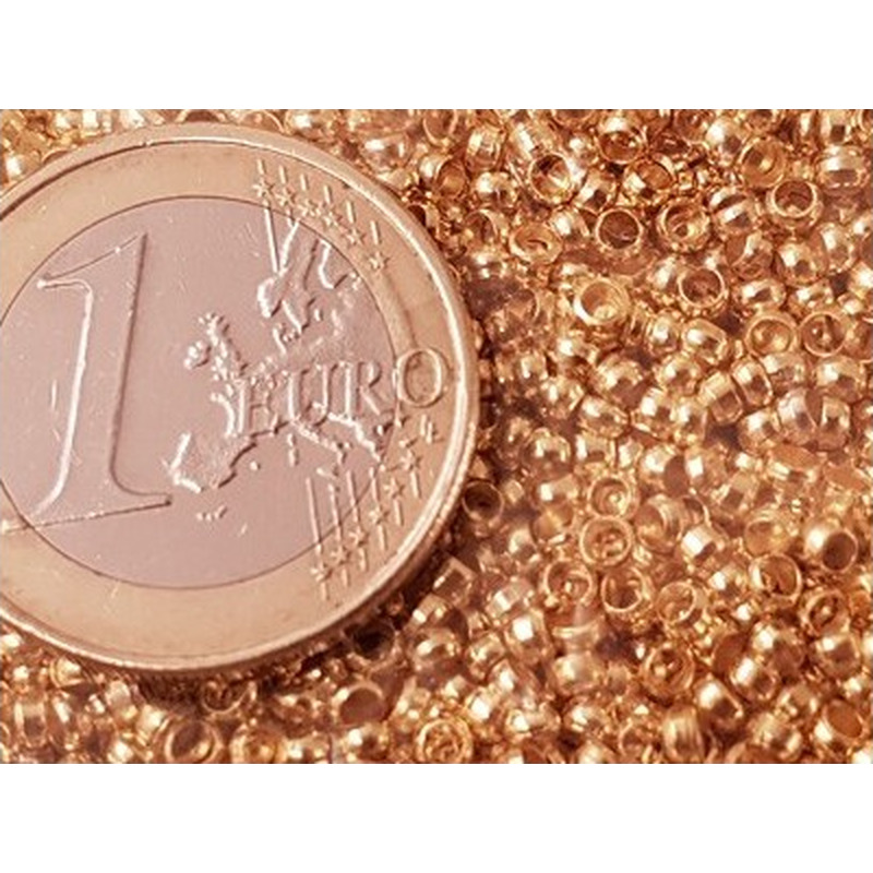 Quetschperle 1.5mm, vergoldet, 200 Stk