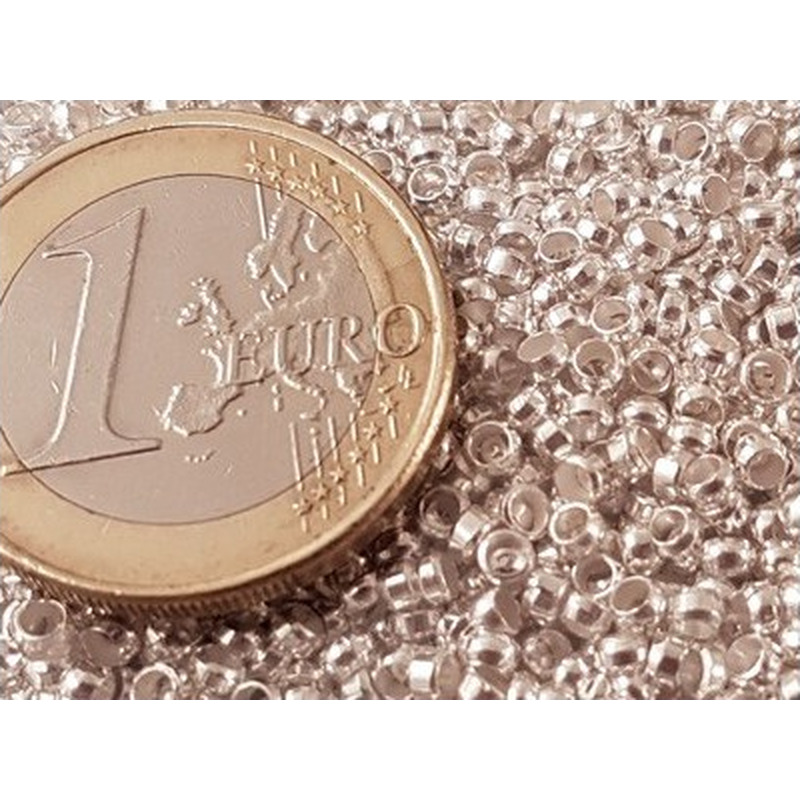Quetschperle 1.5mm, versilbert, 200 Stk