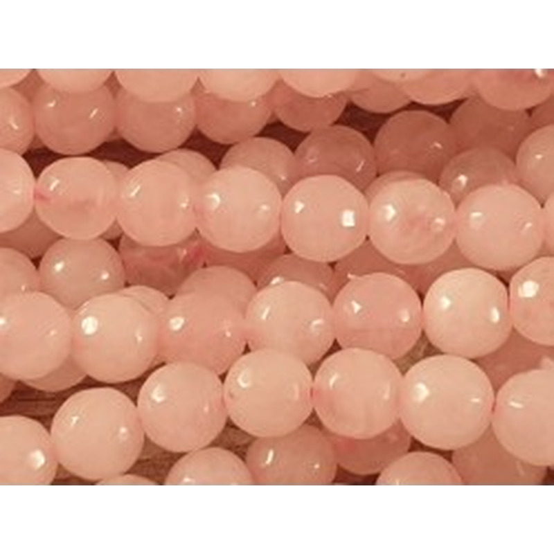 Rosenquarzkette facettiert 6mm