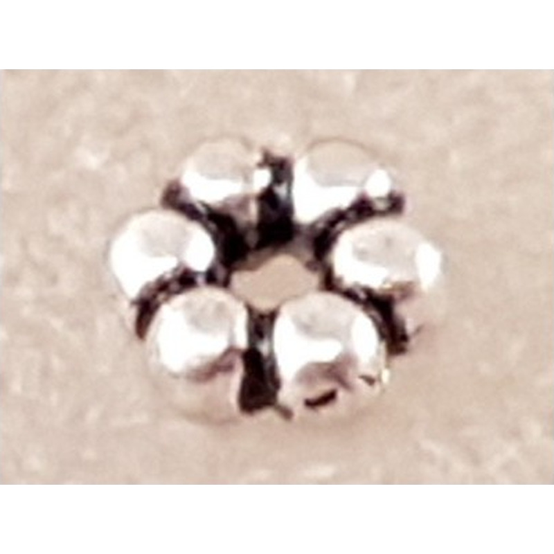 Zwischenteil, Blume 3x1mm, Metall Antik