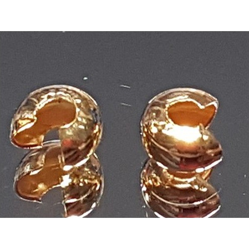 Kaschierkalotte 5mm, vergoldet, 10 Stk