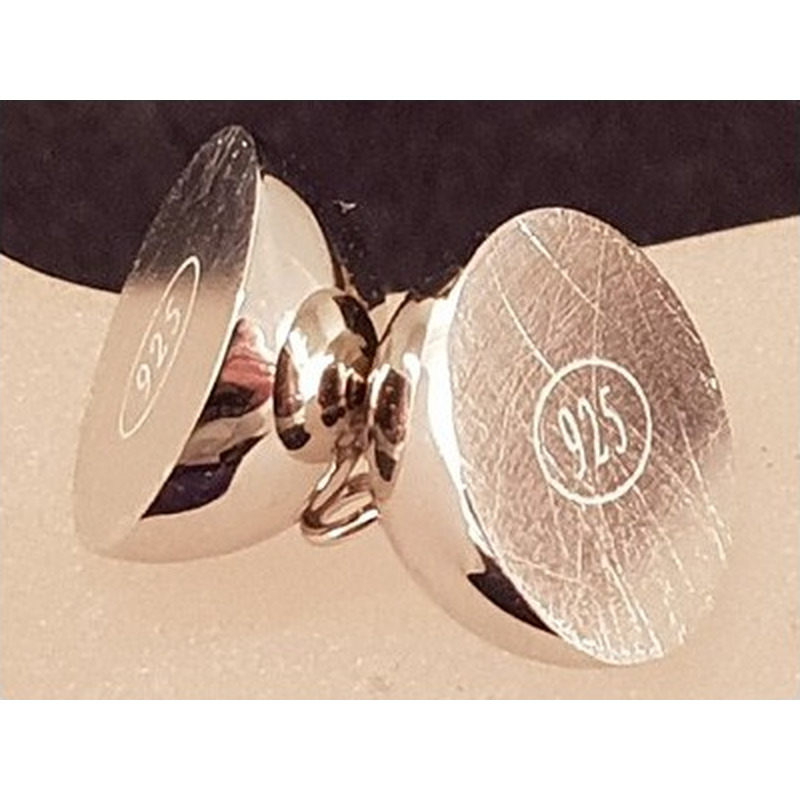 Magnetschliesse 12mm, 925 Silber rhodiniert, geschlossen