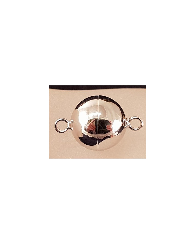 Magnetschliesse 8mm, 925 Silber rhodiniert, geschlossen