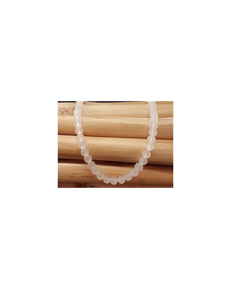 Bergkristallkette 8mm iced