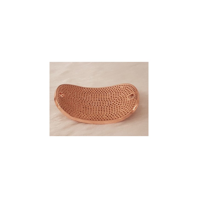 Zwischenteil-Link Strass 40x27mm, Messing rosegold