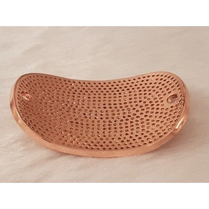 Zwischenteil-Link Strass 40x27mm, Messing rosegold