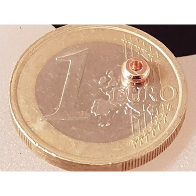 Zwischenteil, Scheibe 4x2mm, Metall Rosegold