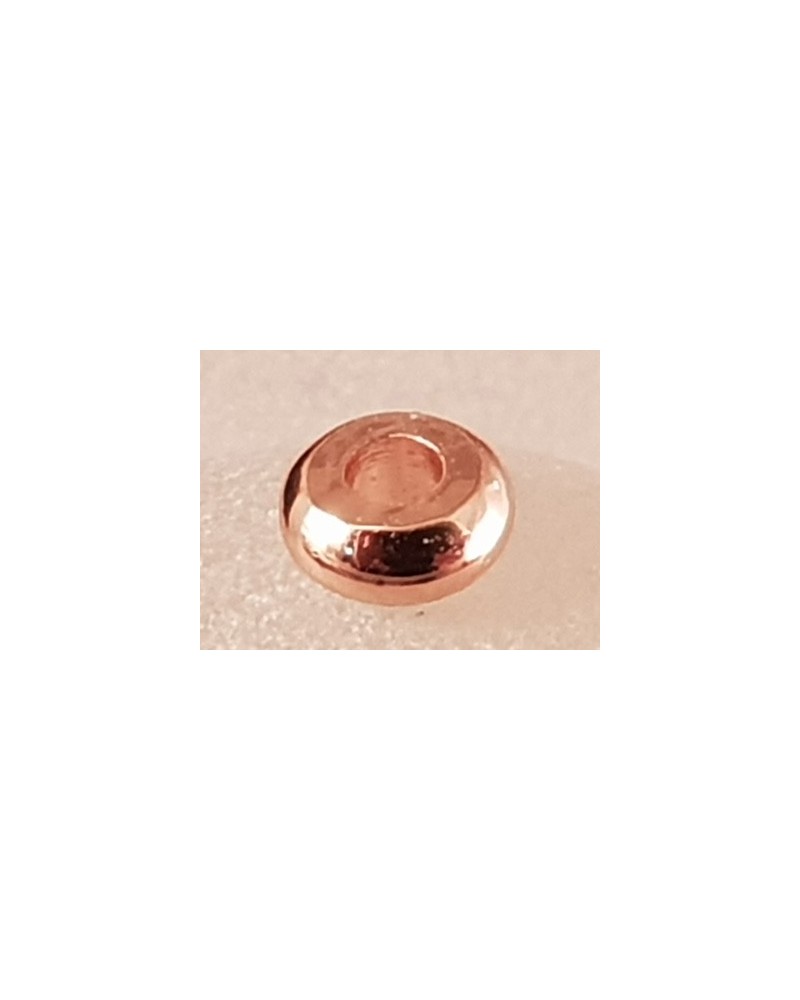 Zwischenteil, Scheibe 4x2mm, Metall Rosegold