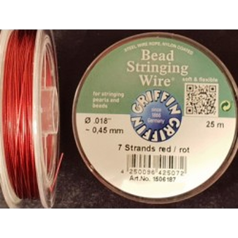 Schmuckdraht 0.45mm/25m/7str rot