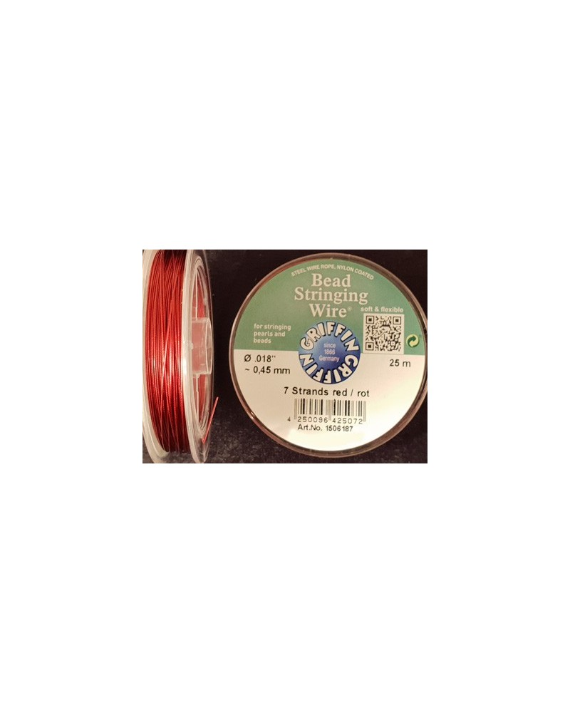 Schmuckdraht 0.45mm/25m/7str rot